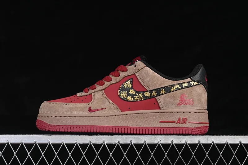 All categories Nk Air Force 1 Air Force series Nk Air Force 1 Low Air Force low-top Nike Air Force 1'07 Low Year of the Horse limited edition red suede Air Force 1 low-top casual sneakers XD0028-009